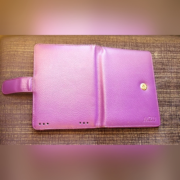 Purple 7x5 tablet cover holder for tablets, two slot organizer portfolio academi - Picture 5 of 6